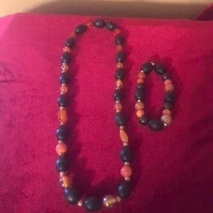 Homemade necklace and bracelet set